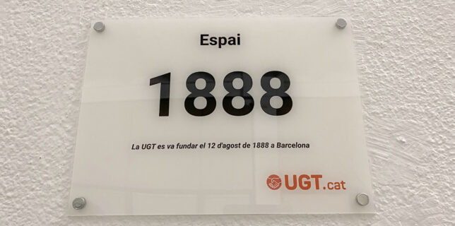 La UGT de Catalunya inaugura l’Espai 1888 amb motiu del 135 aniversari de la UGT